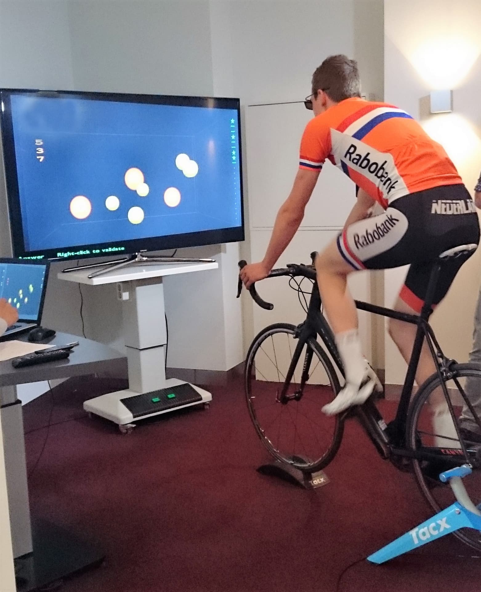 A performance lab session in progress.